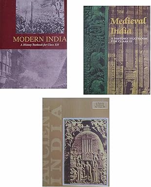 3 OLD NCERT HISTORY BOOKS (1) Ancient India- RS Sharma (Class-11) (2) Medieval India - Satish Chandra (Class-11) (3) Modern India - Bipin Chandra (Class-12) Paperback