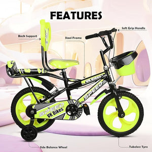 Kaashnic Kids Cycle 14T with Training Wheels Double Gaddi