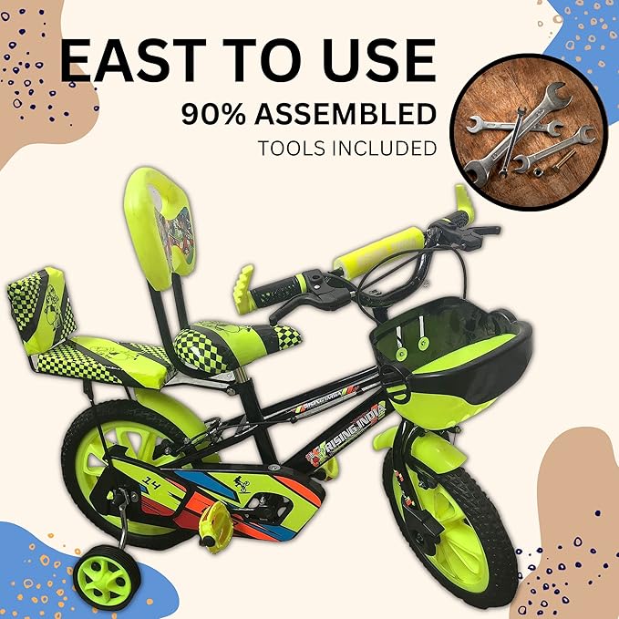 RISING INDIA 14" Spooky Sports Kids Bicycle for 3-5 Years