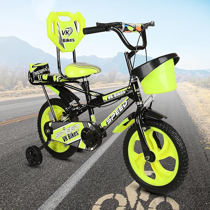 Kaashnic Kids Cycle 14T with Training Wheels Double Gaddi