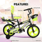 Kaashnic Kids Cycle 14T with Training Wheels Double Gaddi