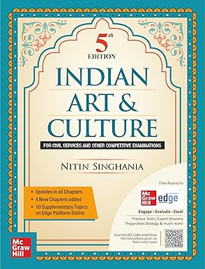 Indian Art and Culture (English) by Nitin Singhania (IAS) for UPSC CSE 2025 | 5th edition (latest) - Multicolour book | Civil Services Exam - Prelims, Mains and Interview | State PSCs exams/ PCS exams