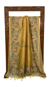 Pure Tissue Handloom Banarasi Saree With Chikankari